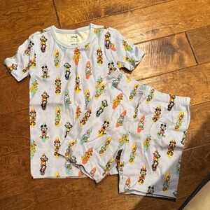 Disney Kids Pajama Set - Light Blue with Mickey Mouse and Friends